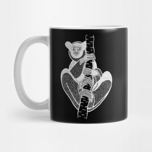 Indri or Babakoto - black and white animal drawing Mug